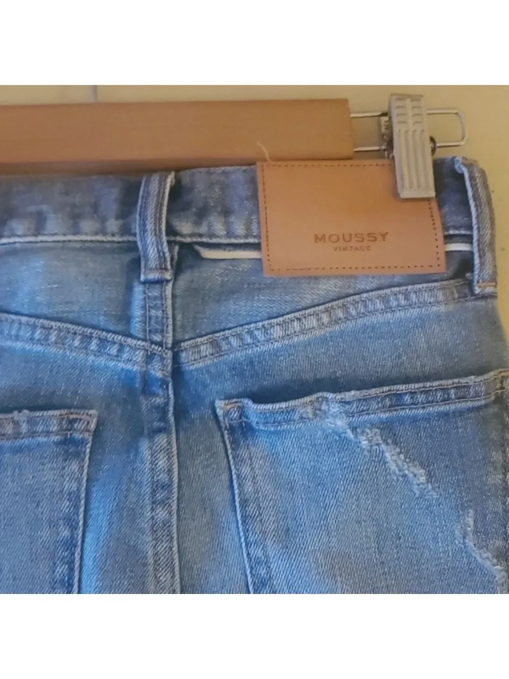 Moussy Vintage Keans Women's Size 000 Faded Blue Hammond Skinny Distressed Rips
